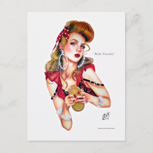 Ruby dinsdag door Elizabeth Austin Briefkaart (Voorkant)