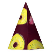 Ruby Donuts: Waterverf Naadloos Patroon. Feesthoedjes (Achterkant)