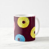 Ruby Donuts: Waterverf Naadloos Patroon. Koffiemok (Voorkant rechts)