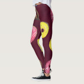 Ruby Donuts: Waterverf Naadloos Patroon. Leggings (Links)