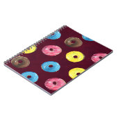 Ruby Donuts: Waterverf Naadloos Patroon. Notitieboek (Linkerzijde)