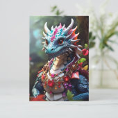 Ruby Dragon Bedankkaart (Staand voorkant)