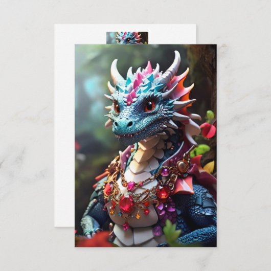 Ruby Dragon Bedankkaart (Voorkant / Achterkant)