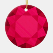 Ruby Edelsteen / Jewel Graphic Afbeelding Keramisch Ornament (Voorkant)