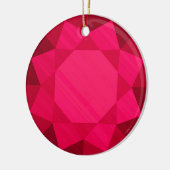 Ruby Edelsteen / Jewel Graphic Afbeelding Keramisch Ornament (Links)