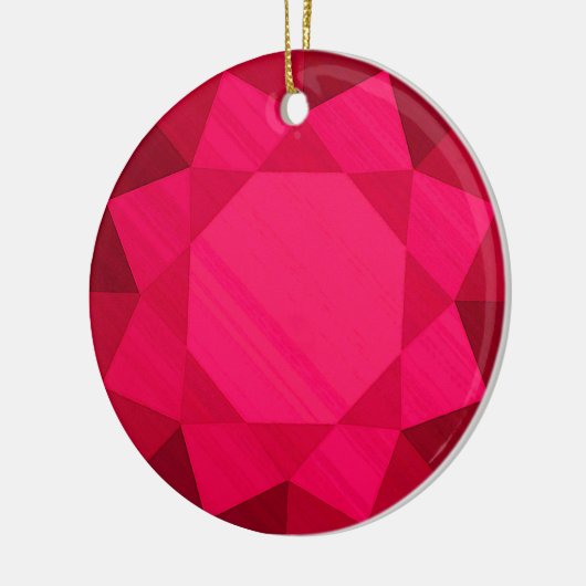 Ruby Edelsteen / Jewel Graphic Afbeelding Keramisch Ornament (Links)