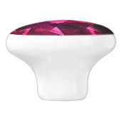 Ruby edelsteen patroon keramische knop (Zijkant)