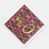 Ruby Edelsteen Pattern 40e bruiloft Jubileum Servet (Hoek)
