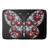 Ruby en Emerald Rhinestone Butterfly Badmat (Voorkant)