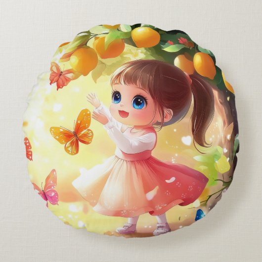 Ruby en het citroenboomkussen rond kussen (Voorkant)