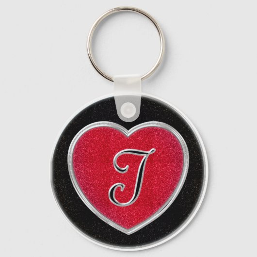 Ruby en Onyx Heart Keychain (Voorkant)