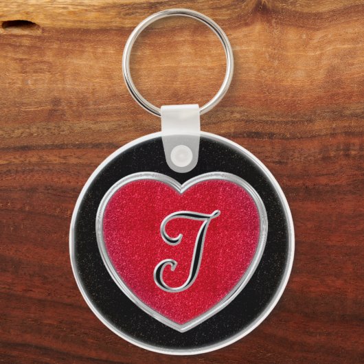 Ruby en Onyx Heart Keychain (Voorkant)