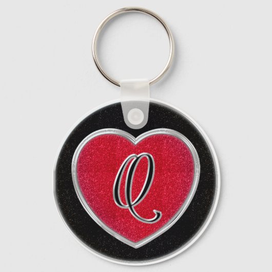 Ruby en Onyx Monogram Sleutelhanger (Voorkant)