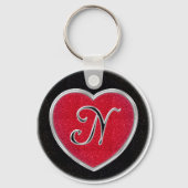 Ruby en Onyx Monogram Sleutelhanger (Voorkant)