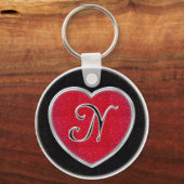 Ruby en Onyx Monogram Sleutelhanger (Voorkant)