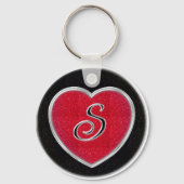 Ruby en Onyx Monogram Sleutelhanger (Voorkant)