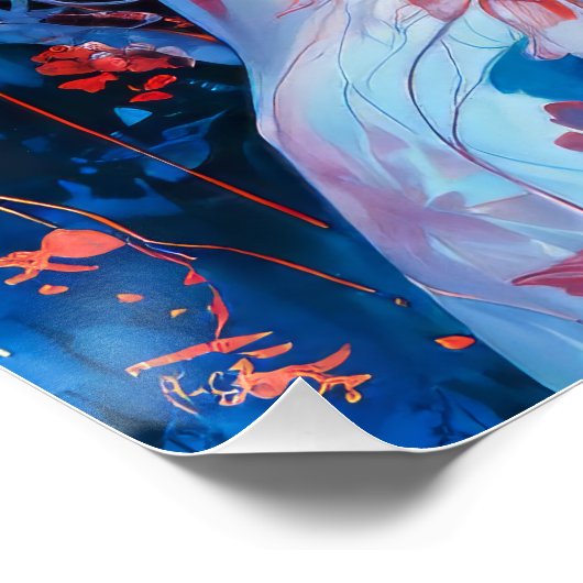 Ruby en Periwinkle Fantasy Vrouw Perfect Poster (Hoek)