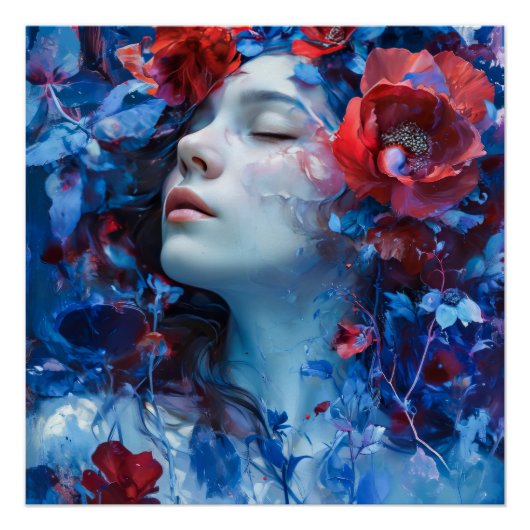 Ruby en Periwinkle Fantasy Vrouw Perfect Poster (Voorkant)