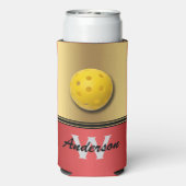 Ruby en rode kleuren met Monogram & Naam Koeler (Seltzer Achterkant)