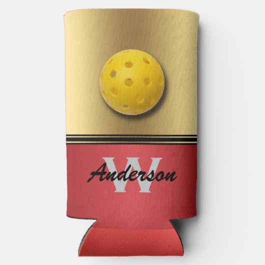 Ruby en rode kleuren met Monogram & Naam Koeler (Achterkant)