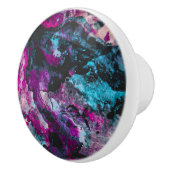 Ruby en Sapphire Crystal Geode Abstract Keramische Knop (Rechts)