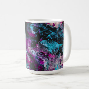 Ruby en Sapphire Crystal Geode Abstract Koffiemok