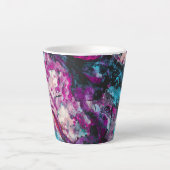 Ruby en Sapphire Crystal Geode Abstract Latte Mok (Voorkant)