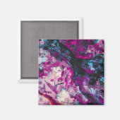 Ruby en Sapphire Crystal Geode Abstract Magneet (Voorkant / Achterkant)