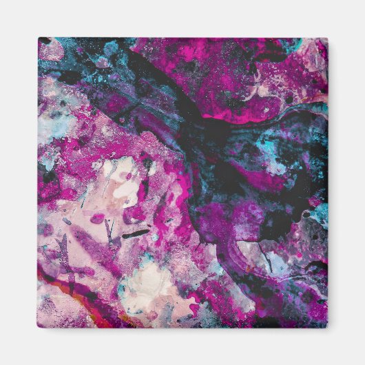 Ruby en Sapphire Crystal Geode Abstract Magneet (Voorkant)