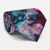 Ruby en Sapphire Crystal Geode Abstract Stropdas (Opgerold)