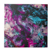 Ruby en Sapphire Crystal Geode Abstract Tegeltje (Voorkant)