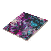 Ruby en Sapphire Crystal Geode Abstract Tegeltje (Zijkant)