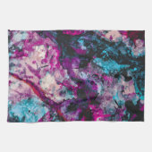 Ruby en Sapphire Crystal Geode Abstract Theedoek (Horizontaal)