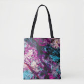 Ruby en Sapphire Crystal Geode Abstract Tote Bag (Voorkant)