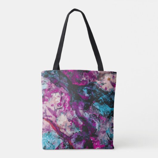 Ruby en Sapphire Crystal Geode Abstract Tote Bag (Achterkant)