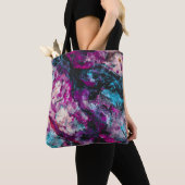Ruby en Sapphire Crystal Geode Abstract Tote Bag (Dichtbij)