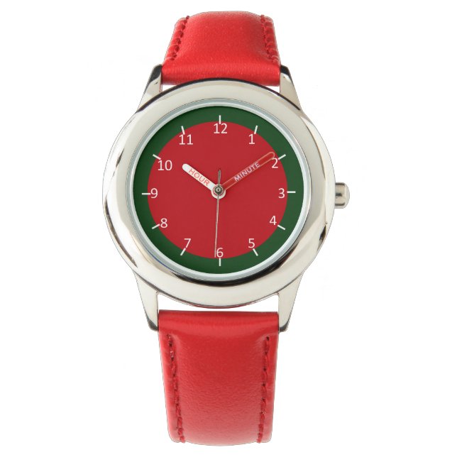 Ruby en smaragdkleurig horloge (Voorkant)