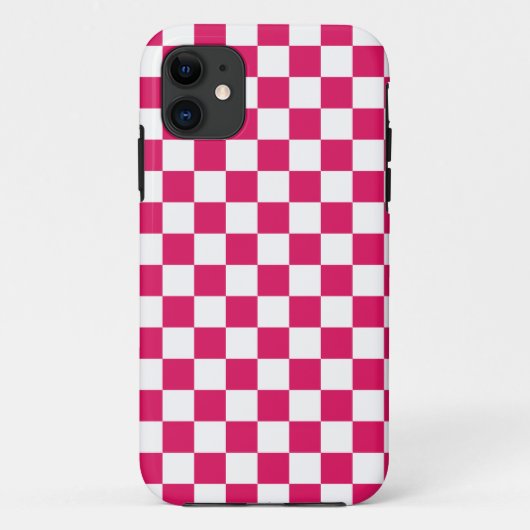 Ruby en wit geruit Case-Mate iPhone case (Achterkant)