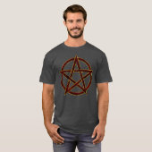 Ruby Enchantment: Pentagram Elegance T-shirt (Voorkant volledig)
