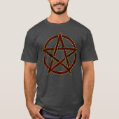 Ruby Enchantment: Pentagram Elegance T-shirt (Voorkant)
