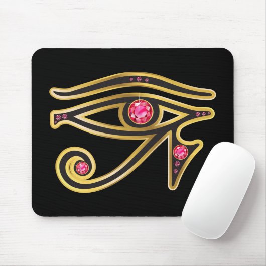 Ruby Eye of Ra in Gold Muismat (Met muis)