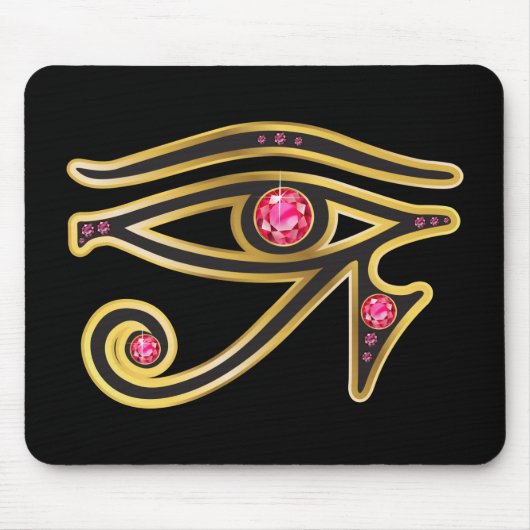 Ruby Eye of Ra in Gold Muismat (Voorkant)