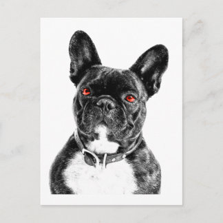 Ruby Eyed French Bulldog Portrait Briefkaart