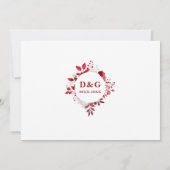 Ruby Floral 40th Wedding Jubileum Foto Kaart (Achterkant)