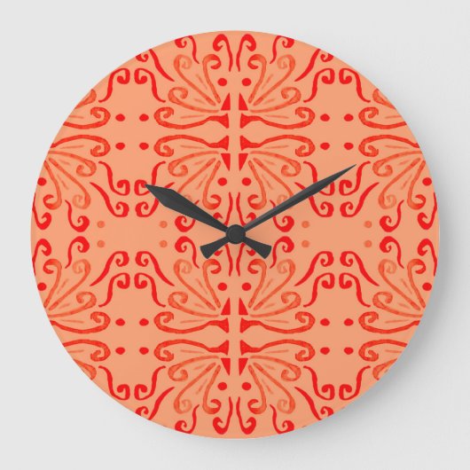 Ruby Floral: Geometrisch patroon. Grote Klok (Voorkant)