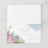 Ruby Floral Peonies Wedding Place Card Plaatskaartje (Buitenkant ongevouwen)