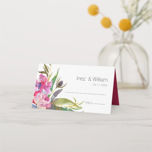 Ruby Floral Plaatskaartje (Voorkant)