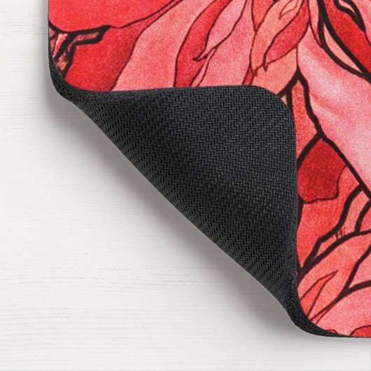 Ruby Flower beroemd gemaakt door Alphonse Mucha A Muismat (Hoek)