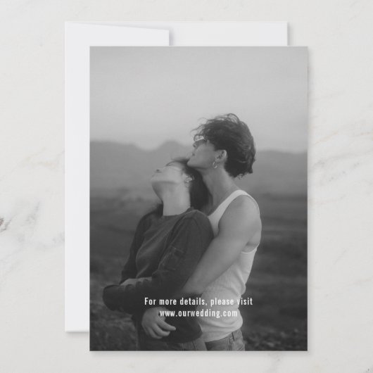 Ruby Foto Moderne Trouw Save The Date (Achterkant)