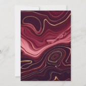 Ruby Garnet en Gold Strata Agate Mr & Mrs Wedding Kaart (Achterkant)